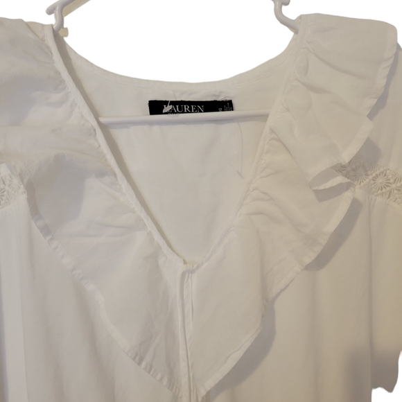 Ralph Lauren 12 Nizaiah dress white ruffle - Picture 5 of 15